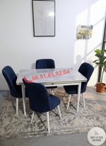 Table à manger avec 4 chaises – Finition High Gloss