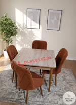 Table à manger carrée 70×70 cm avec 4 chaises