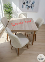 Table à manger carrée 70×70 cm avec 4 chaises